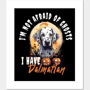 Dalmatian Dog Ghost Guardian Vintage Halloween Funny Posters and Art